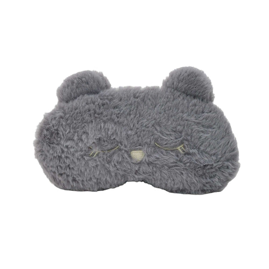 Blissful Plush Cat Sleeping Eye Mask - Grey Mumuso