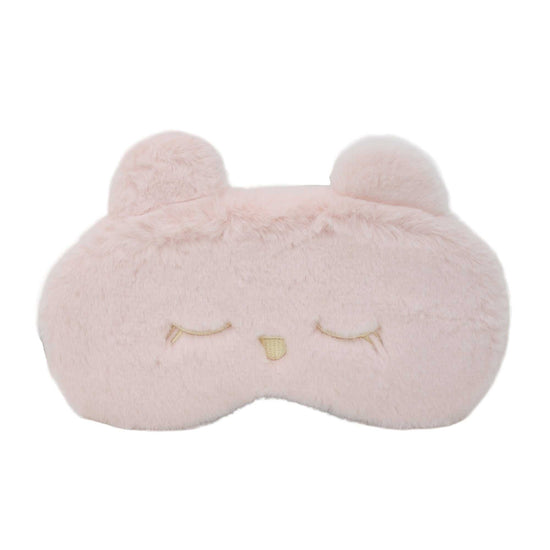 Blissful Plush Cat Sleeping Eye Mask - Pink Mumuso
