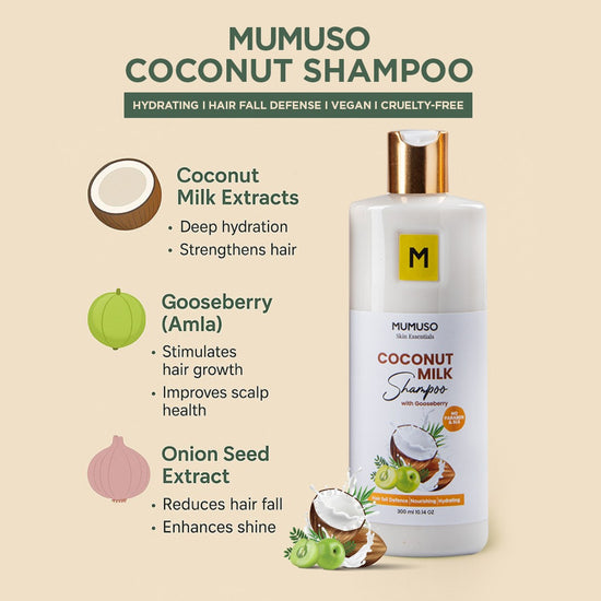 Coconut Milk Shampoo with Gooseberry Extracts - 300 ml