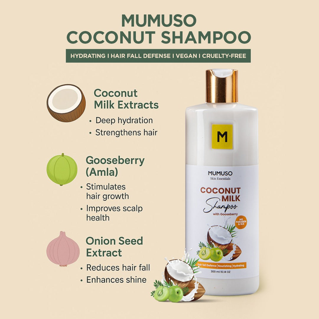 Coconut Milk Shampoo with Gooseberry Extracts - 300 ml