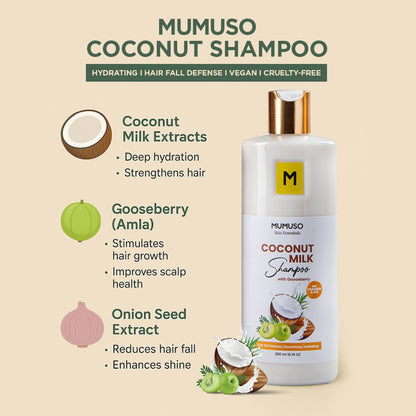 Coconut Milk Shampoo with Gooseberry Extracts - 300 ml