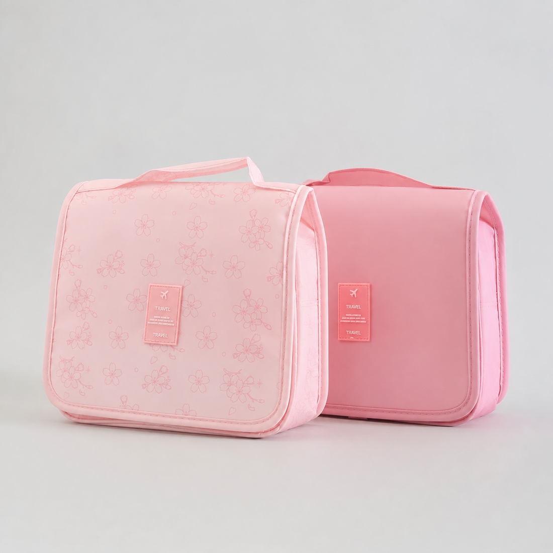 Mumuso Cherry Blossom- Toiletry Bag With Hanging Hook