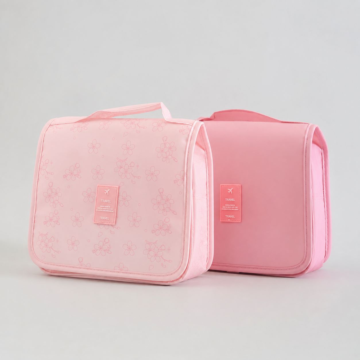 Mumuso Cherry Blossom- Toiletry Bag With Hanging Hook