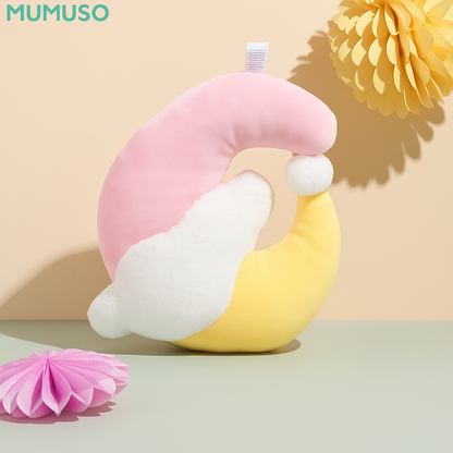 The Dreamer’s Crescent Pillow in Purple and Yellow