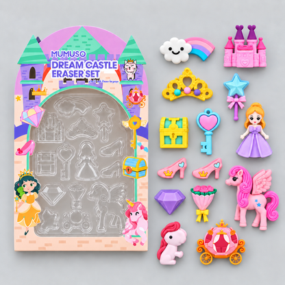 Mumuso Giftable Dream Castle Eraser Set