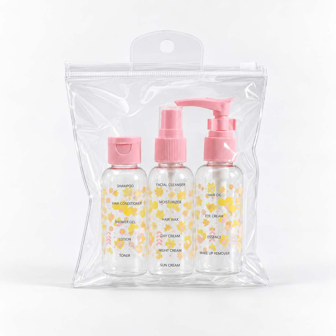 Travel-Ready 3-Piece Bottle Set - Pink - view 2
