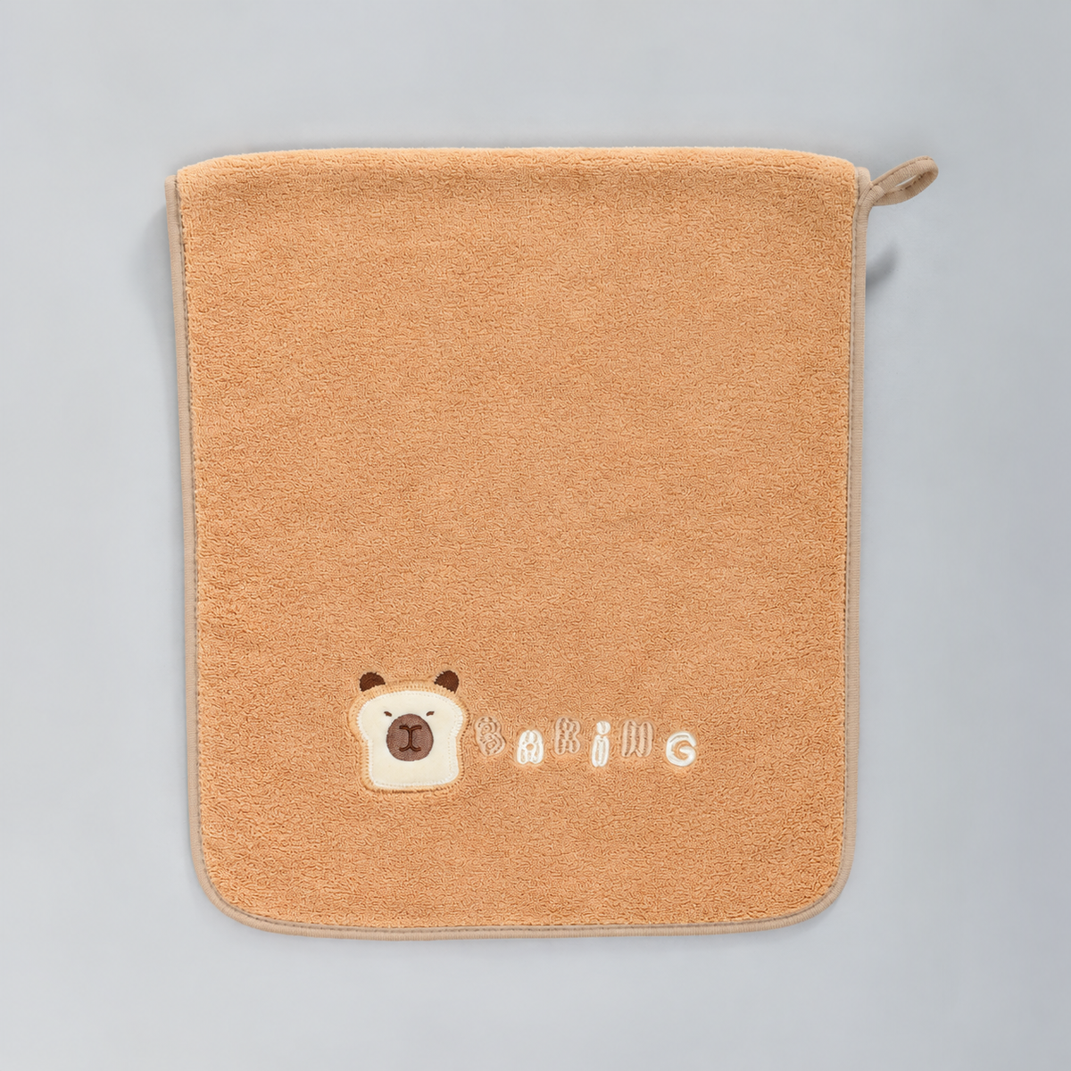 Ultra Cute Capybara Face Towel- Brown