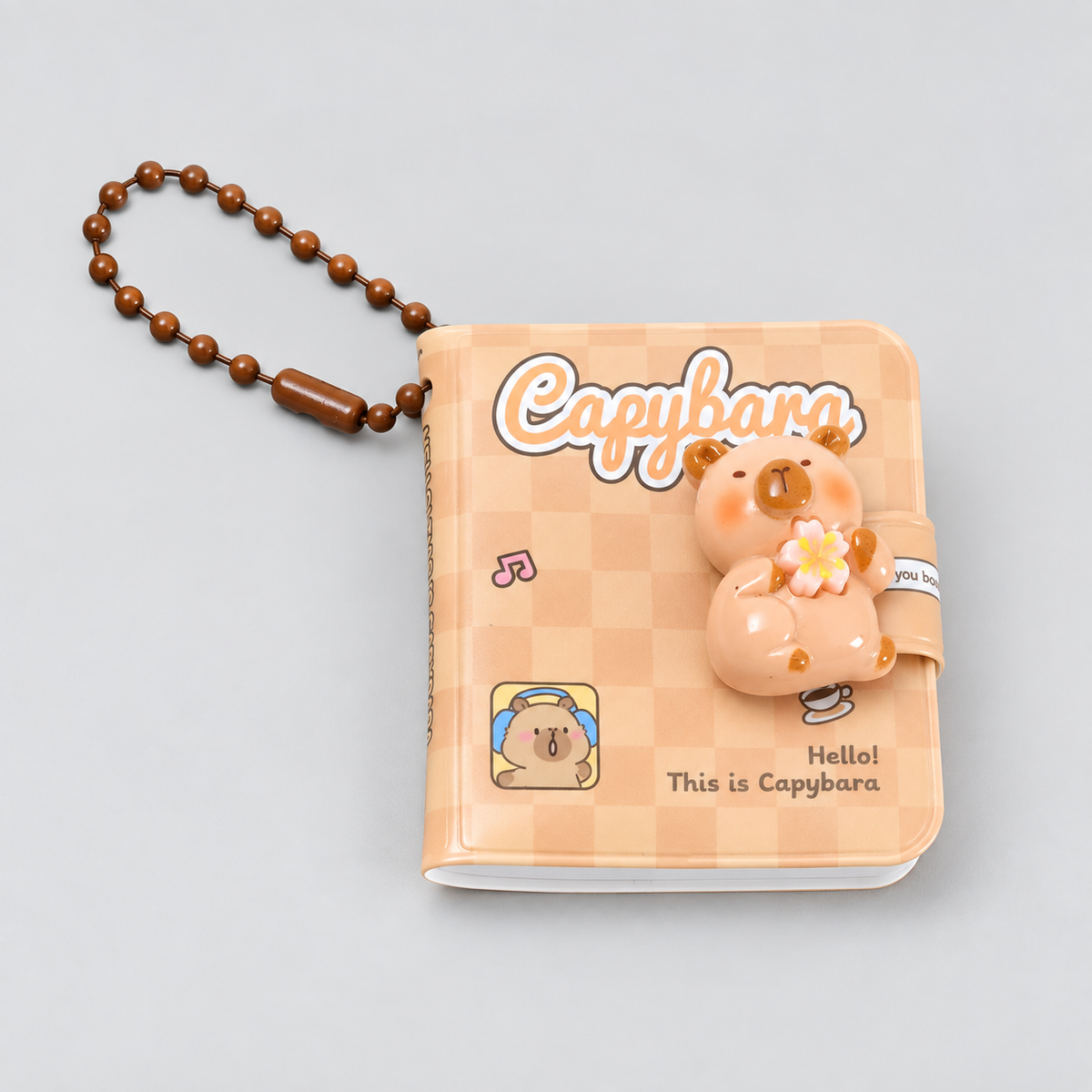 Twin-Pack Capybara Notebook Keychain