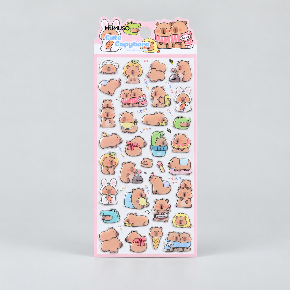 Kawaii Capybara Crystal Stickers