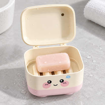 Mumuso Macroon Series Soap Case- Pink &amp; Blue