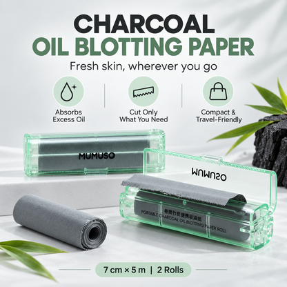 Charcoal Oil Blotting Paper Roll - 2 Rolls