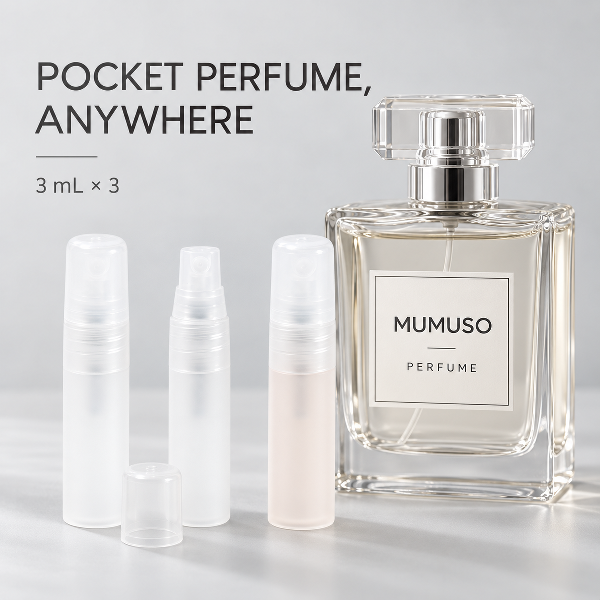 Frosted Perfume Spray Bottles - Set of 3 - Mumuso India