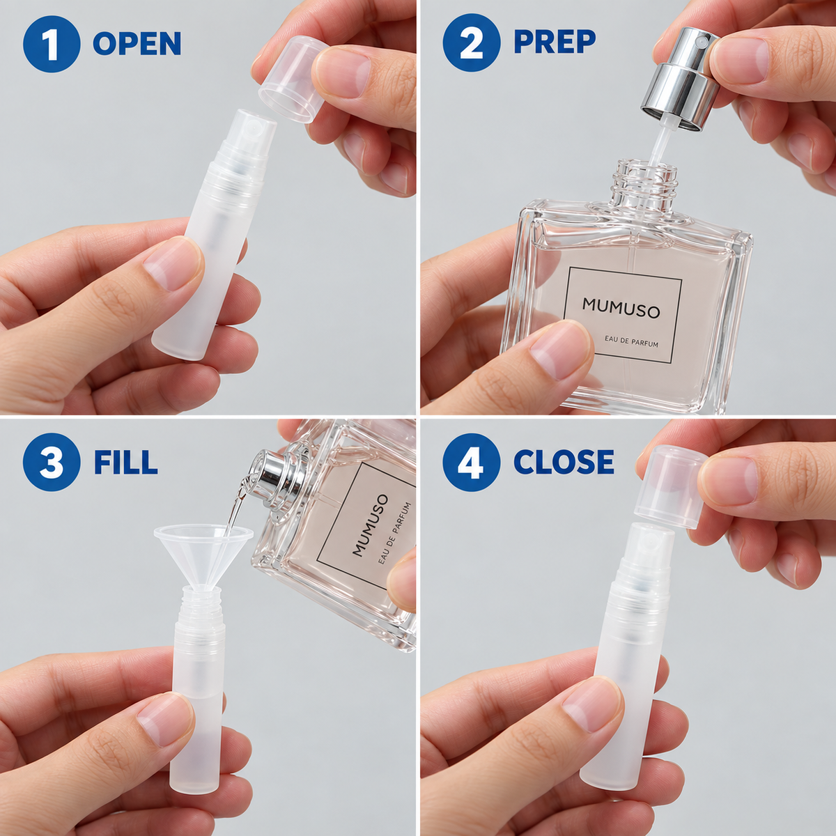 Frosted Perfume Spray Bottles - Set of 3 - view 2