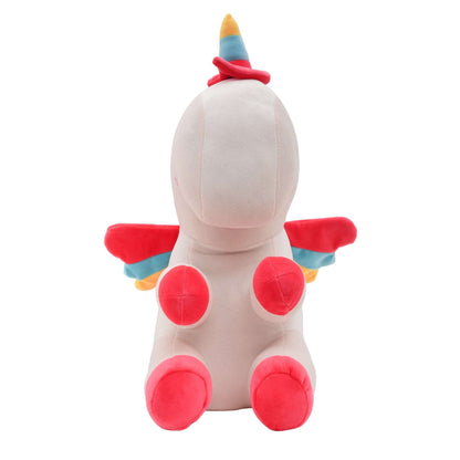 Chubby Unicorn Plush Toy - Off-White Mumuso