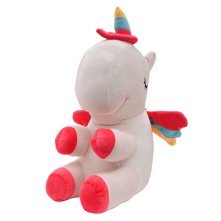 Chubby Unicorn Plush Toy - Off-White Mumuso