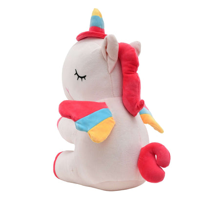 Chubby Unicorn Plush Toy - Off-White Mumuso