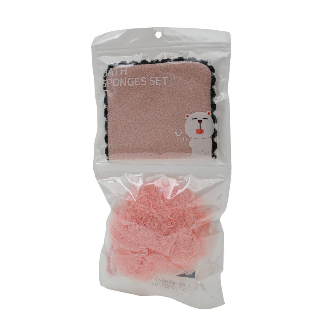Classic Bath Sponge Set - Pink Mumuso