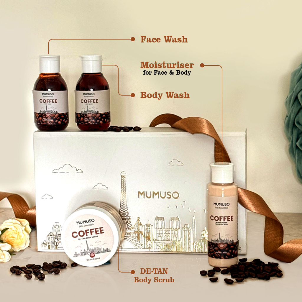 Mumuso Coffee Body Care Gift Set- 4 Products/100ml each