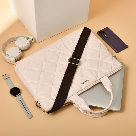 Premium Quilted Laptop Bag- Fits 15inch Laptop