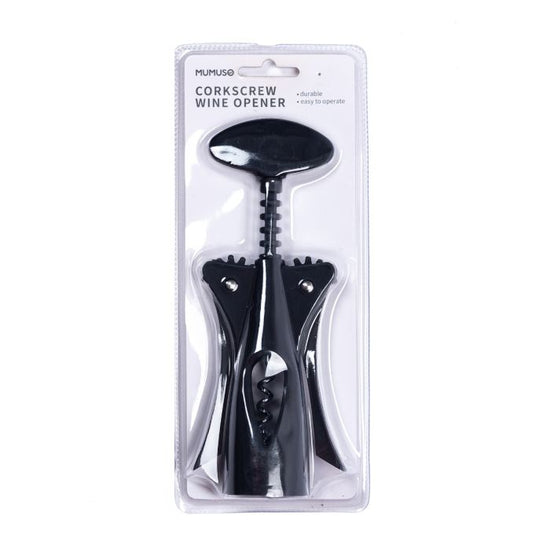 Corkscrew Wine Opener - Black Mumuso