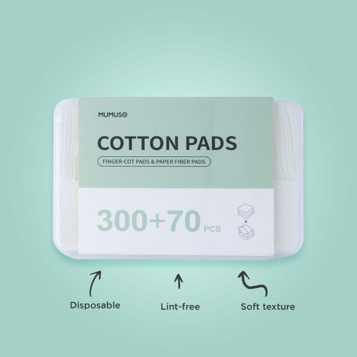 Cotton Pads (Mixed Pack/30 pcs + 70 pcs) Mumuso