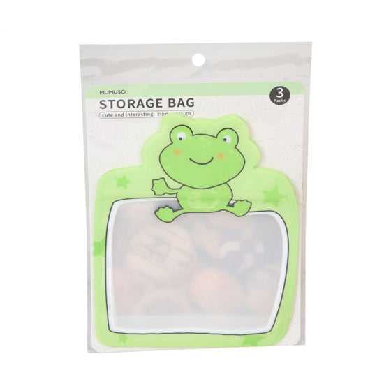 Crazy Frog Storage Bag - Pack of 3 / Large Mumuso