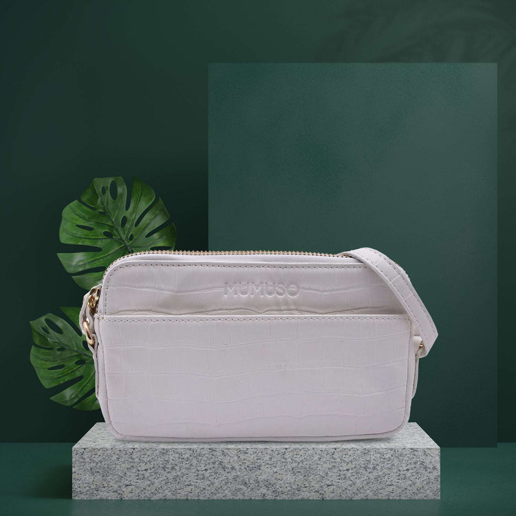 Croco Mini Bag - White Mumuso