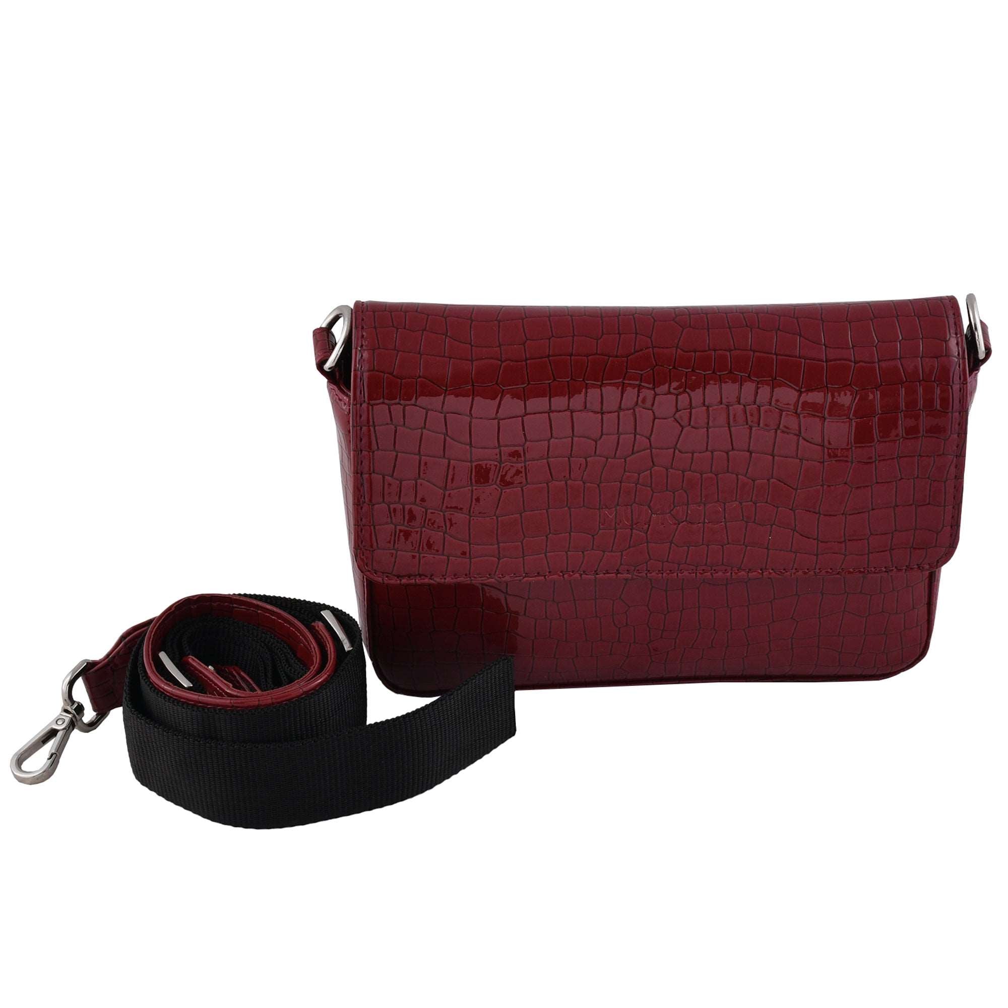 Shop Rubans Maroon Coloured Potli Handbag With Silver Embroidery And Pearls  Online at Rubans