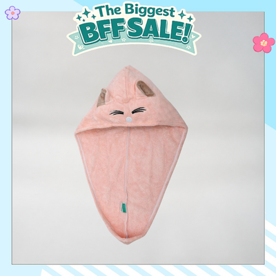 Cute Cat Hair Drying Towel - Pink
