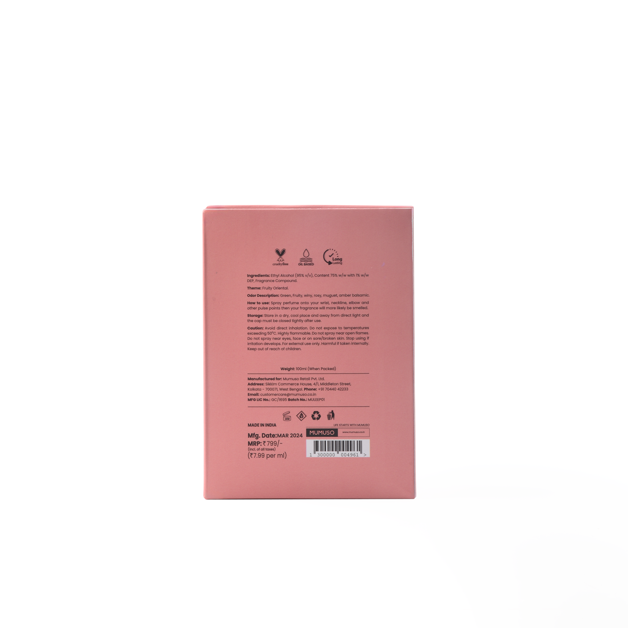 Mumuso Luxury Eau De Parfum - 100 ml