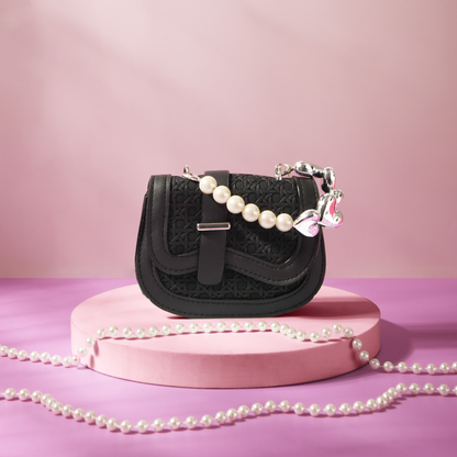 Mini Handbag with Pearl & Chain Strap