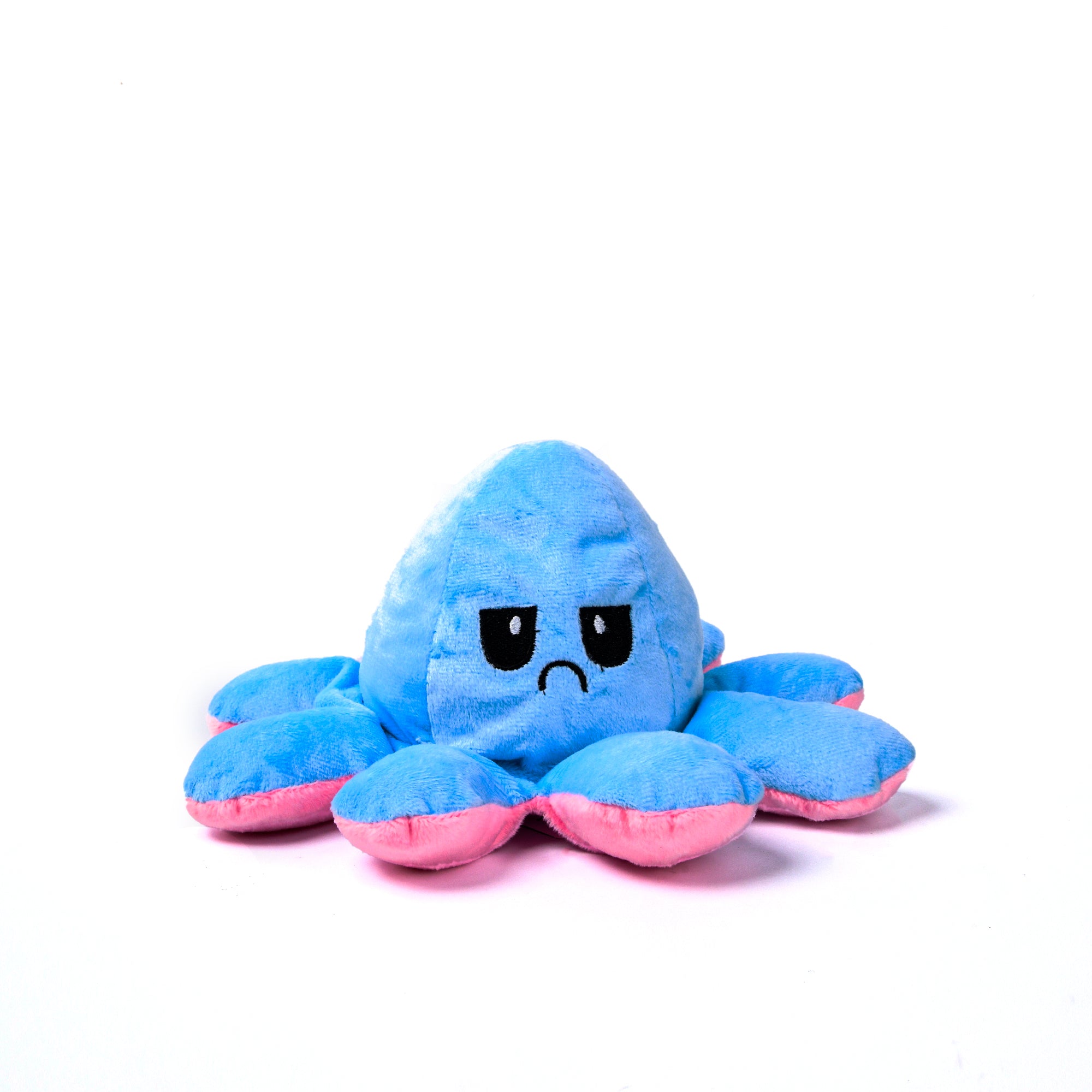 Reversible Moody Octopus Plushie - Medium / Blue &amp; Pink
