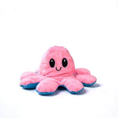 Reversible Moody Octopus Plushie - Medium / Blue &amp; Pink