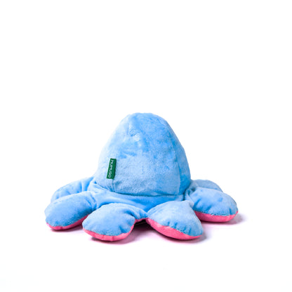 Reversible Moody Octopus Plushie - Medium / Blue &amp; Pink