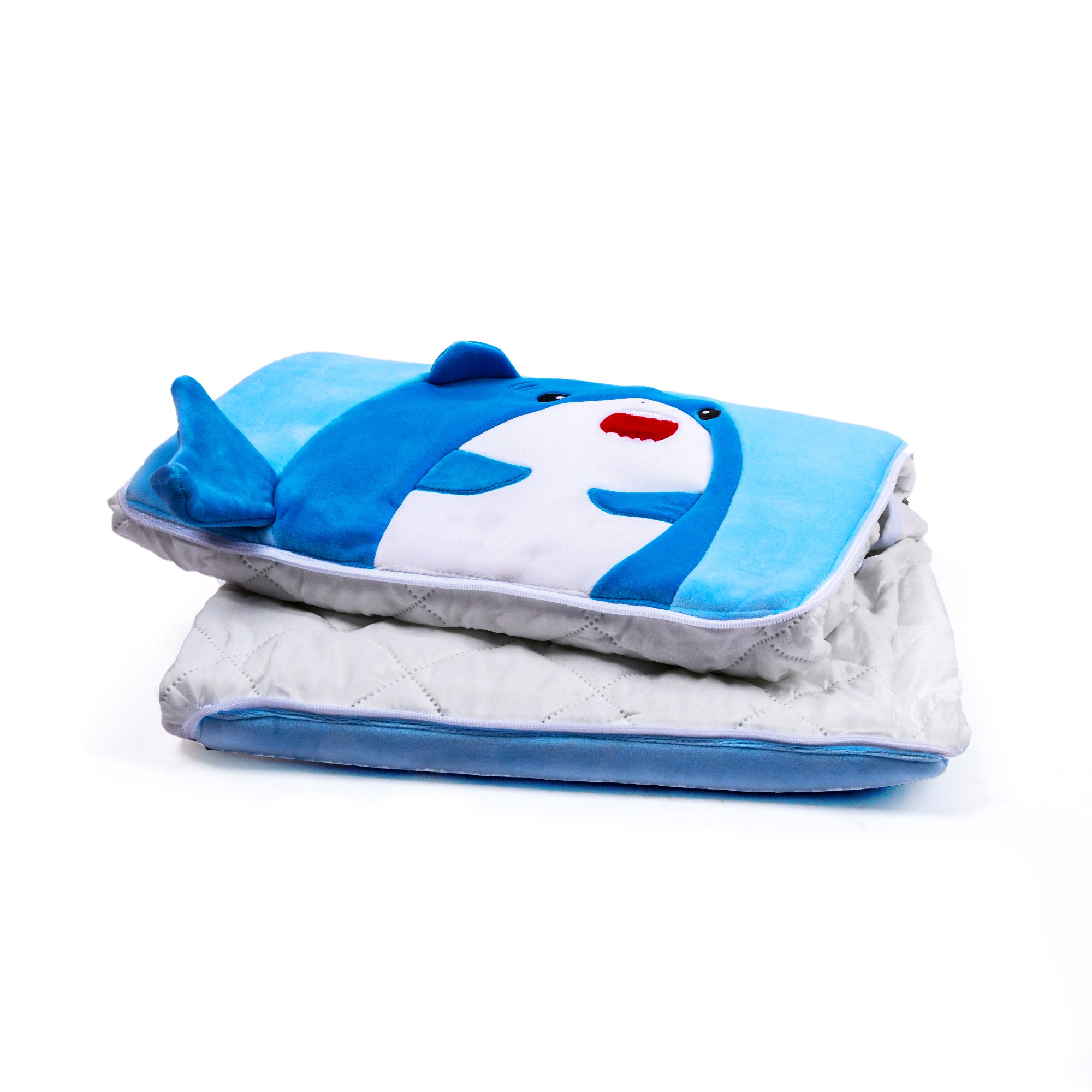 Shark Throw Pillow &amp; Quilt 2 in 1 - Blue
