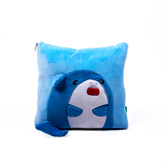 Shark Throw Pillow & Quilt 2 in 1 - Blue