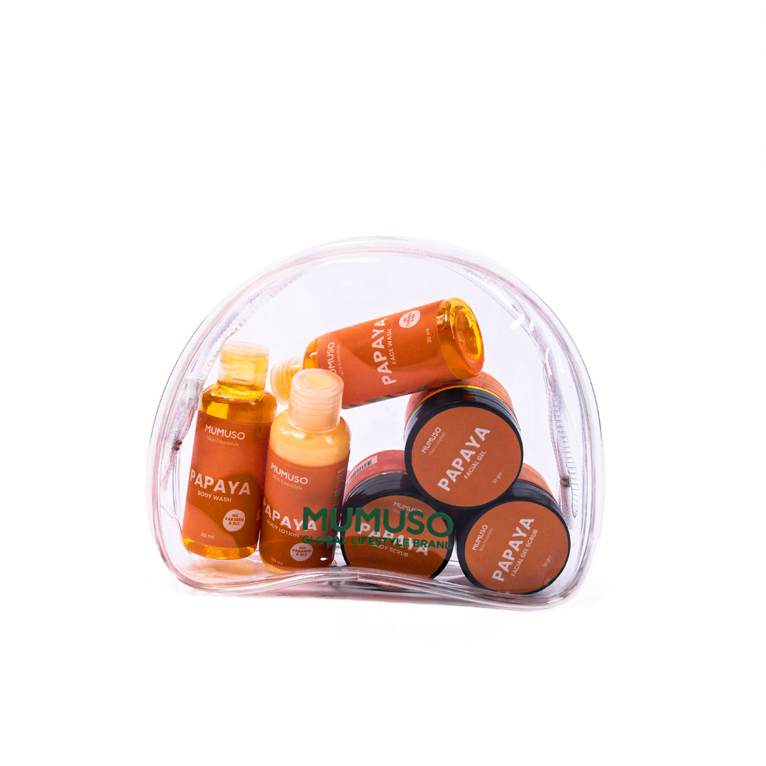 Wanderlust Travel Kit - Papaya/ Set of 6