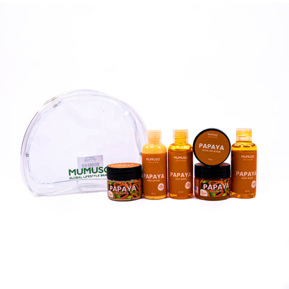 Wanderlust Travel Kit - Papaya/ Set of 6