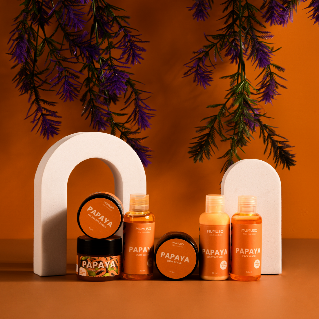 Wanderlust Travel Kit - Papaya/ Set of 6