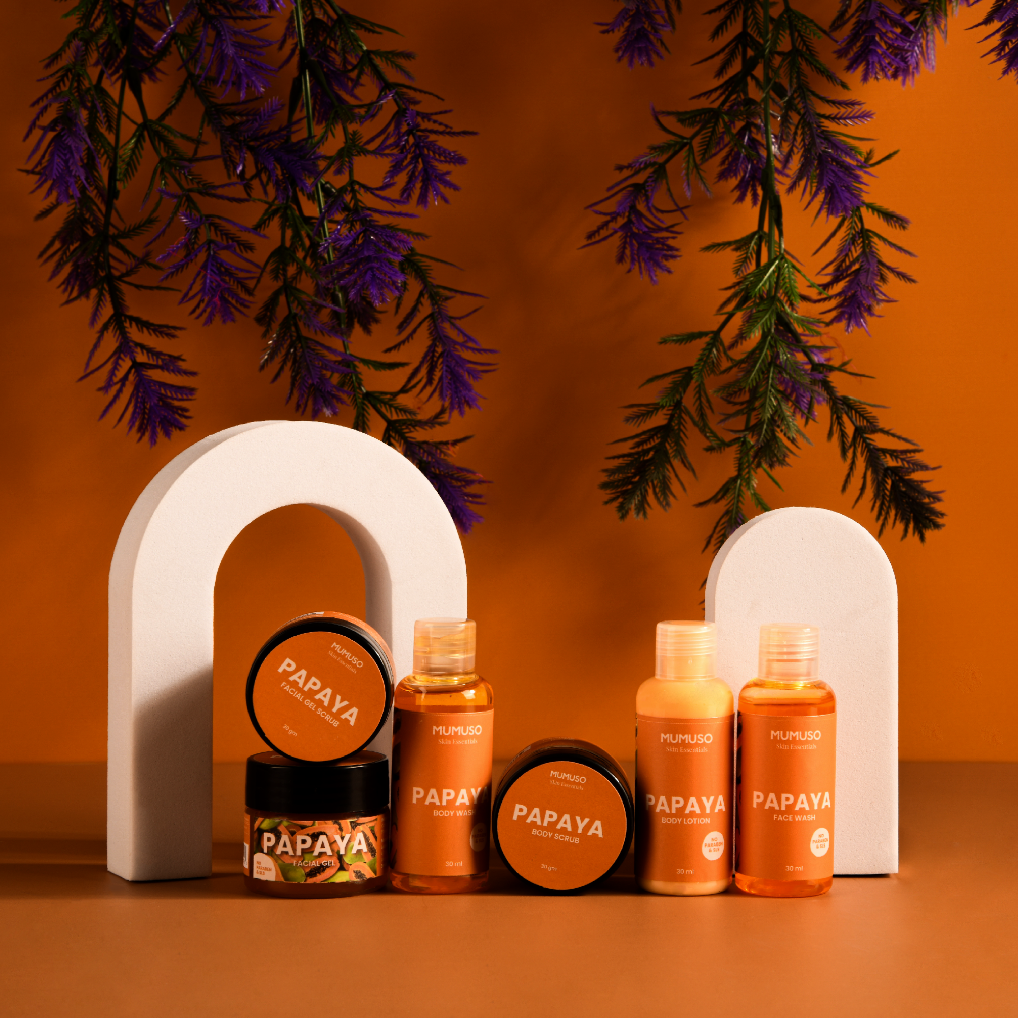 Wanderlust Travel Kit - Papaya/ Set of 6