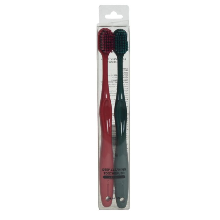 Deep Cleaning Toothbrush Set - 2 Pcs Mumuso