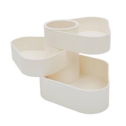 Efficient Desktop Rotatable Pen Holder - White Mumuso