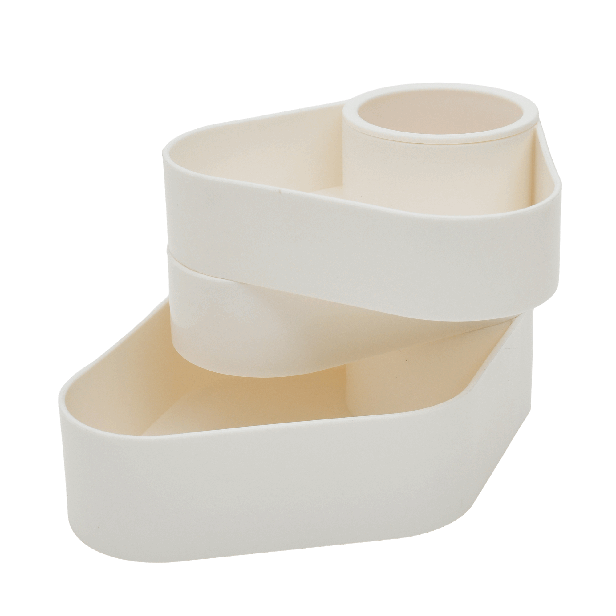 Efficient Desktop Rotatable Pen Holder - White Mumuso