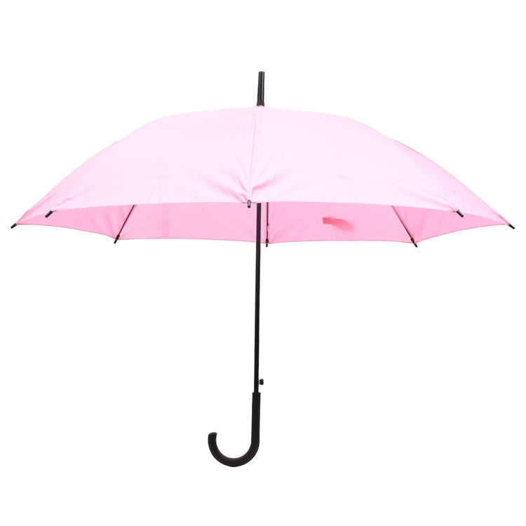 Elegant J- Handle Umbrella - Pink Mumuso