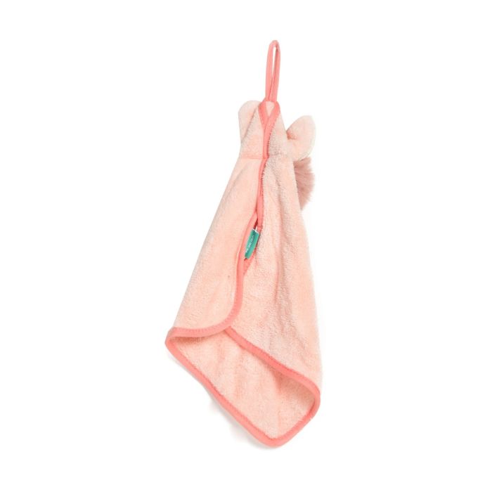 Fluffy Ball Hand Towel - Pink Mumuso