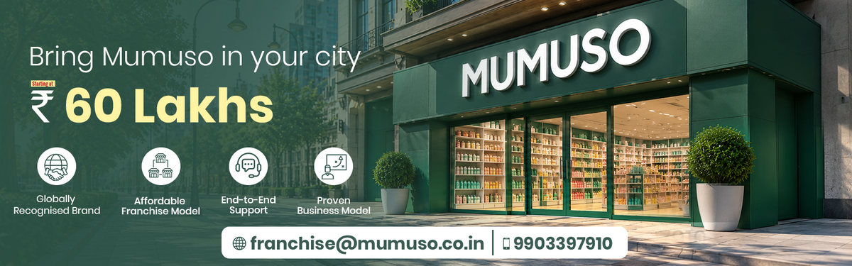 Own a Mumuso franchise - lifestyle retail franchise opportunity in India