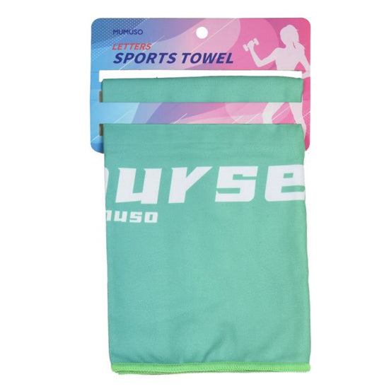 Funky Letters Sports Towel - Green Gradient Mumuso