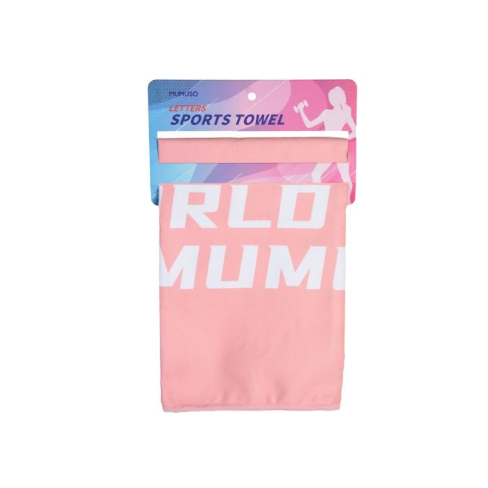 Funky Letters Sports Towel - Pink Gradient Mumuso