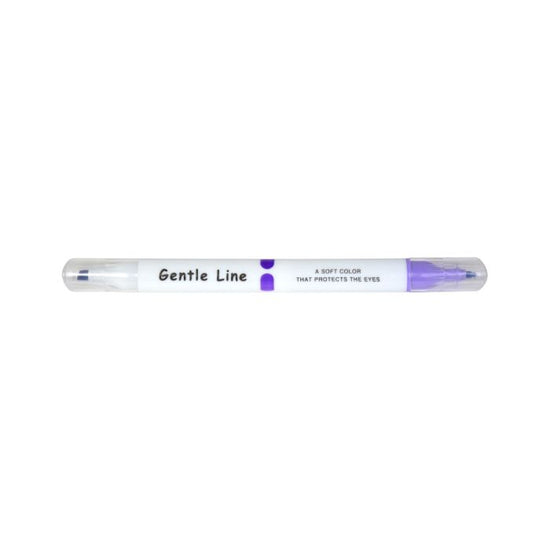 Gentle Line Dual-Tip Highlighter Pen - Purple Mumuso