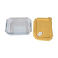 Glass Lunch Box with Silicon Lid - Yellow Mumuso